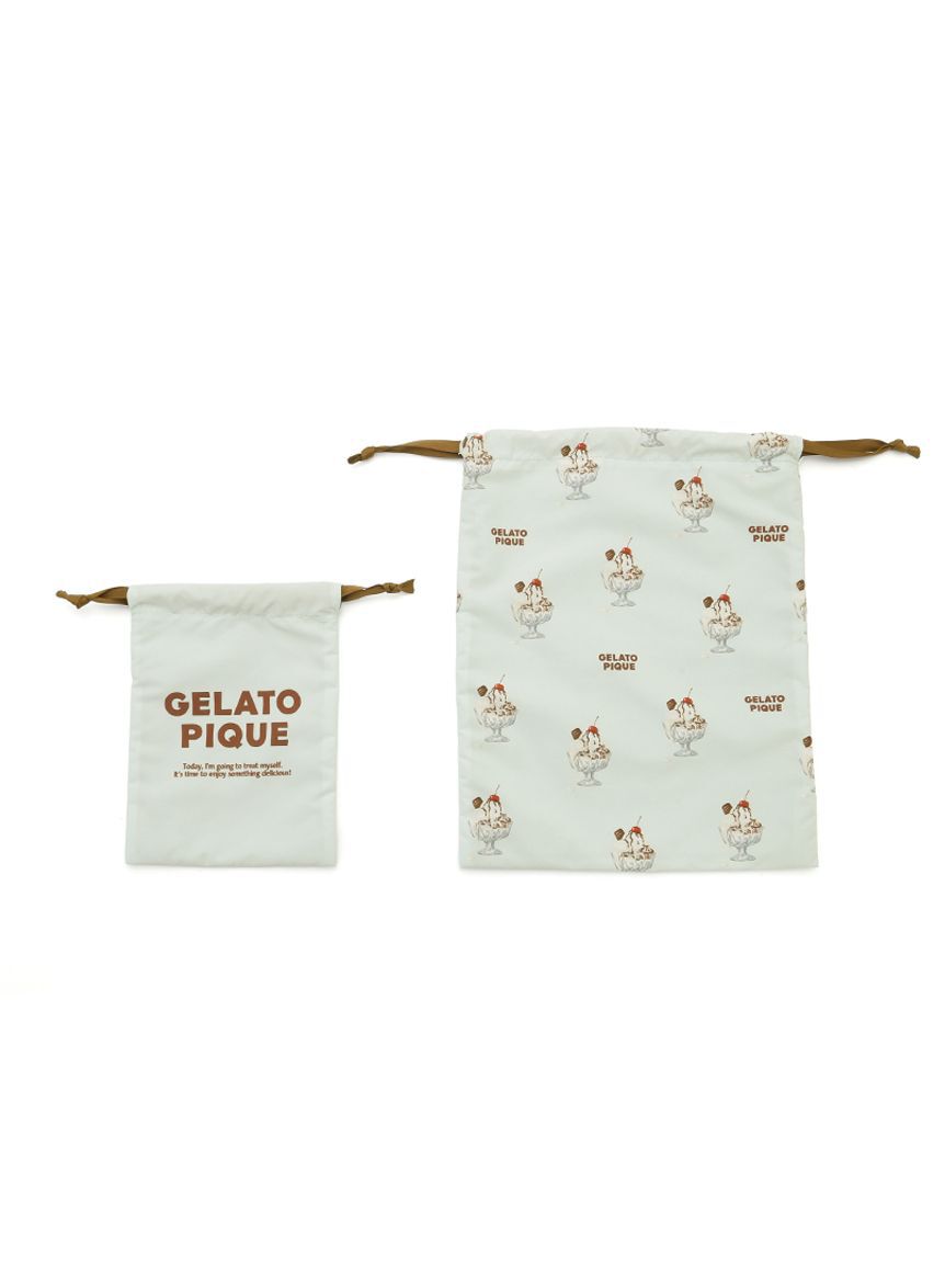 gelato pique「HIGH CALORIE柄巾着セット」|ポーチ|