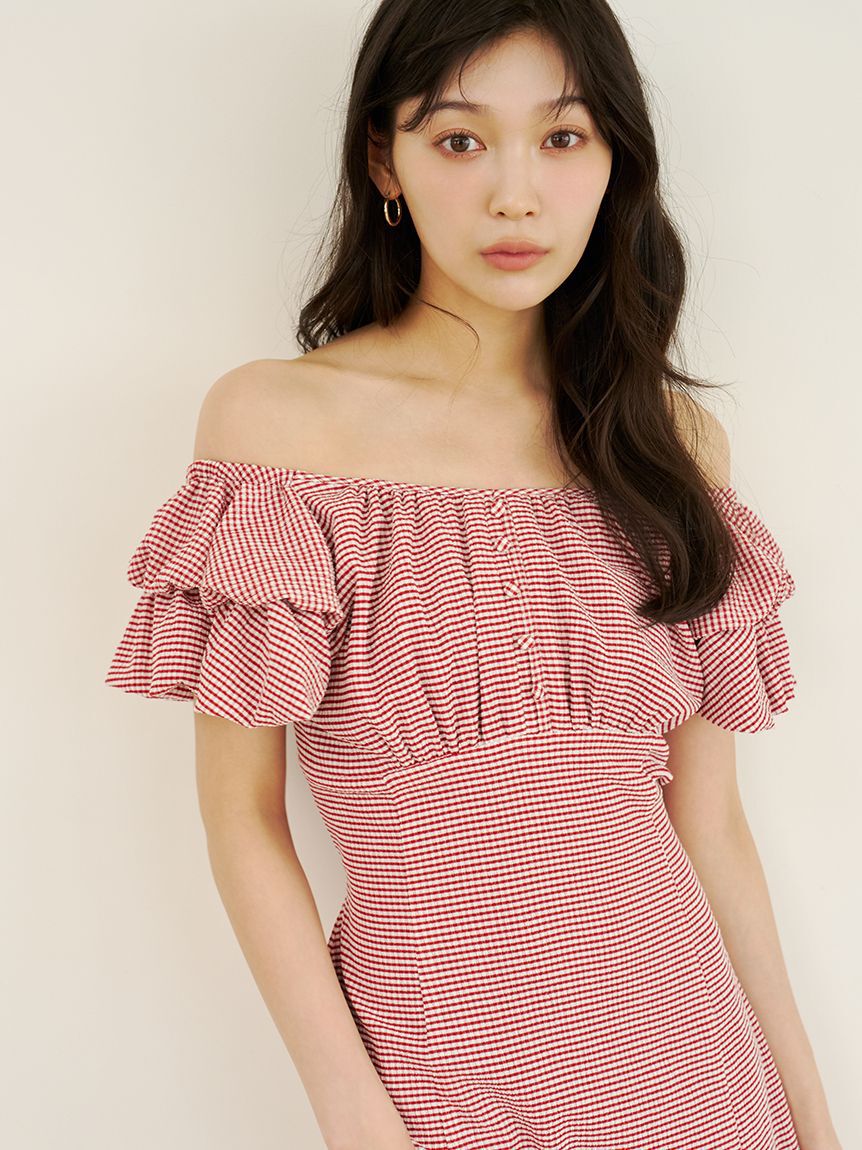 LILY BROWN「【新色追加】2wayダブルスリーブカットワンピース」|ワンピース|