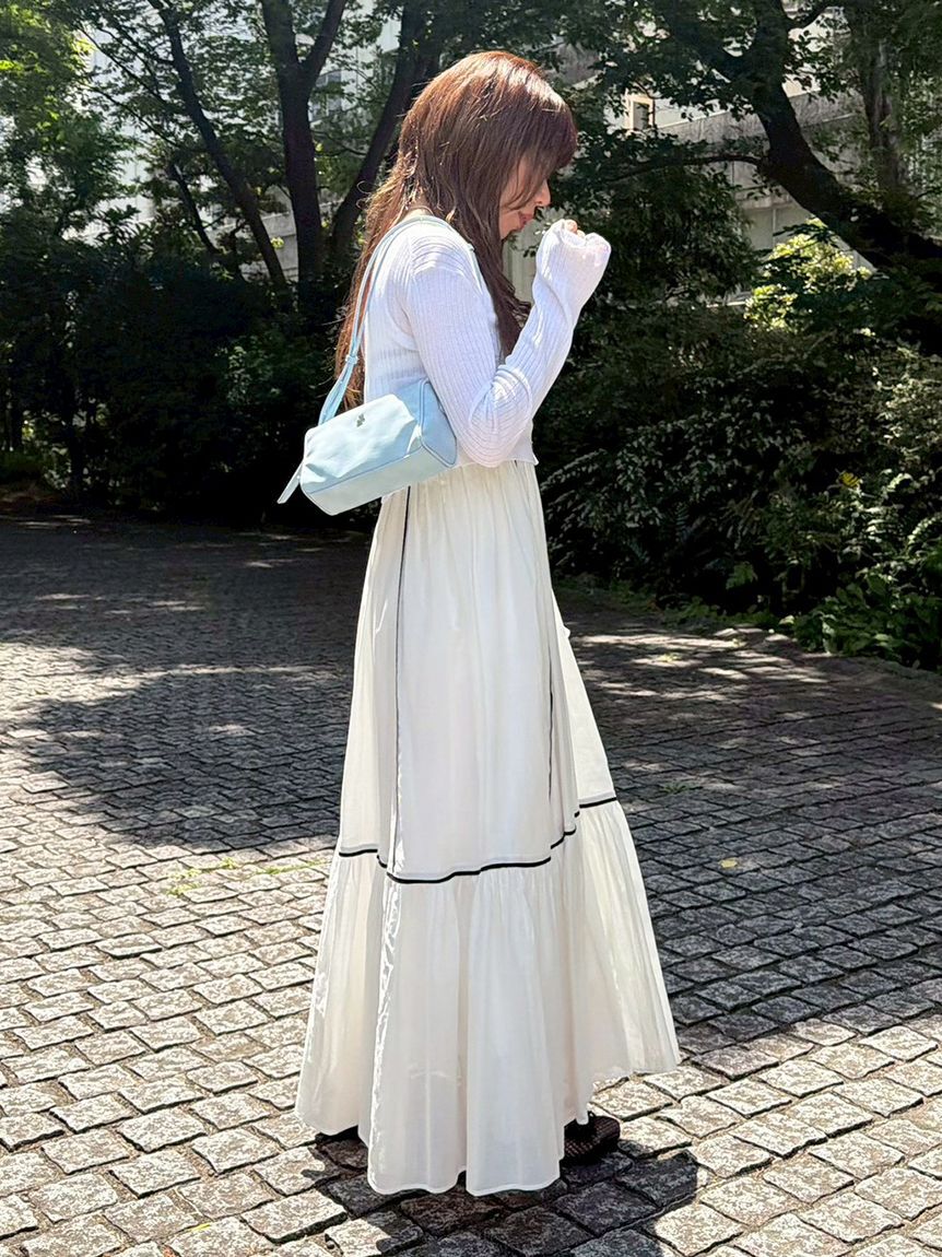 LILY BROWN「【限定カラー】【ウォッシャブル】ニットドッキングワンピース」|ワンピース|
