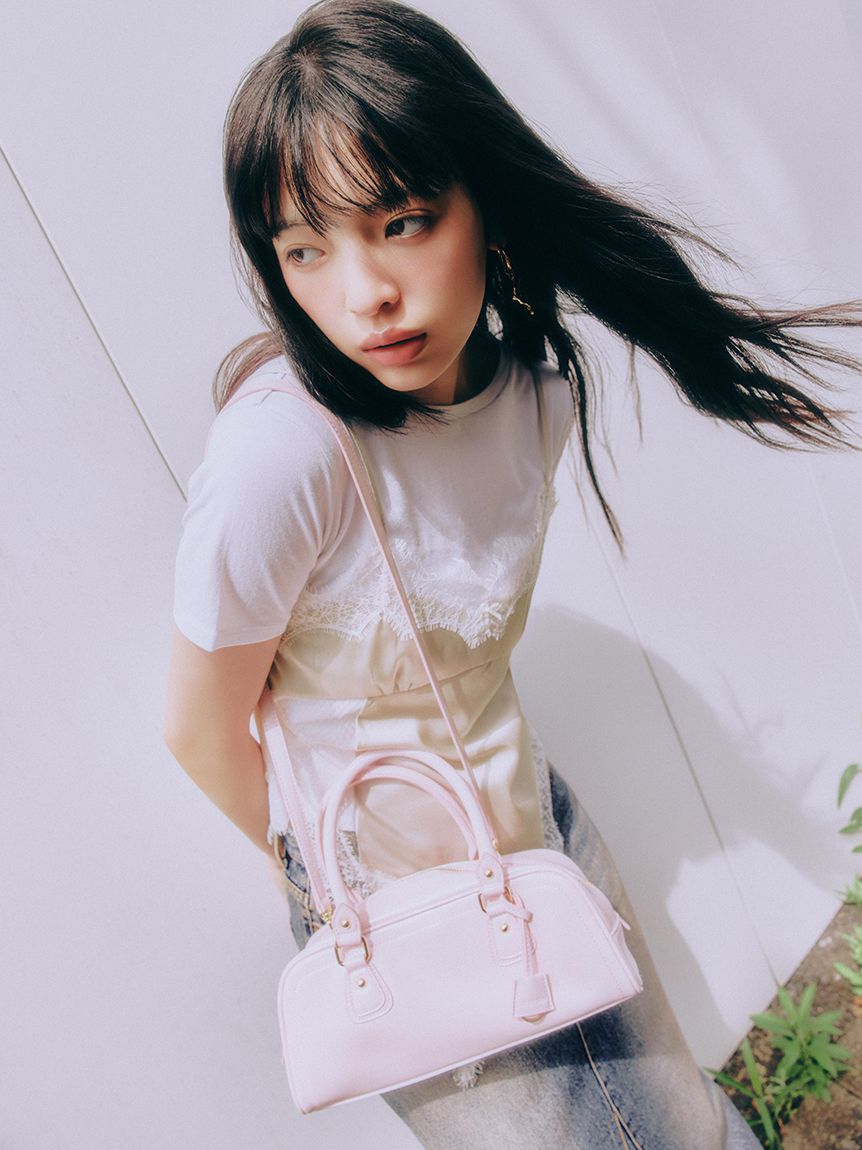 LILY BROWN「サテンキャミドッキングトップス」|Tシャツ・カットソー|