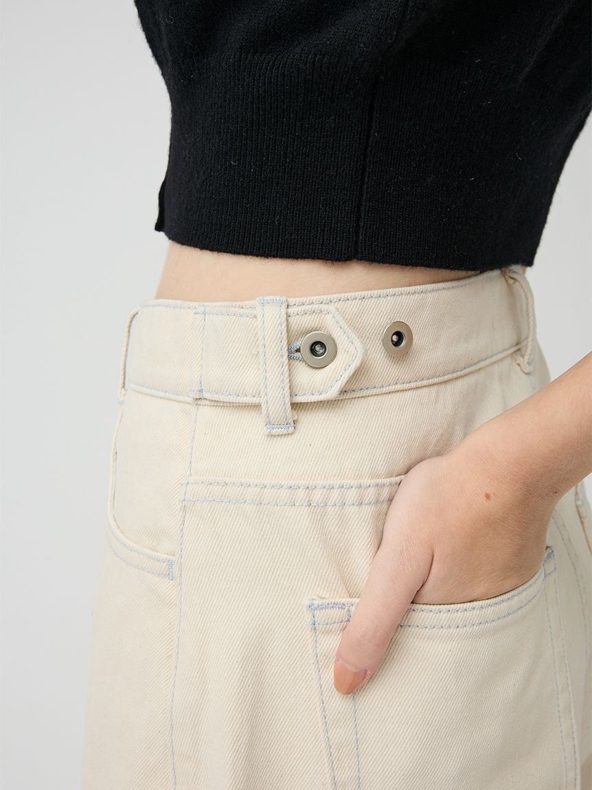 LILY BROWN「【WEB限定00サイズ】[L.B CANDY STOCK] フラワービジューデニムパンツ」|デニム|