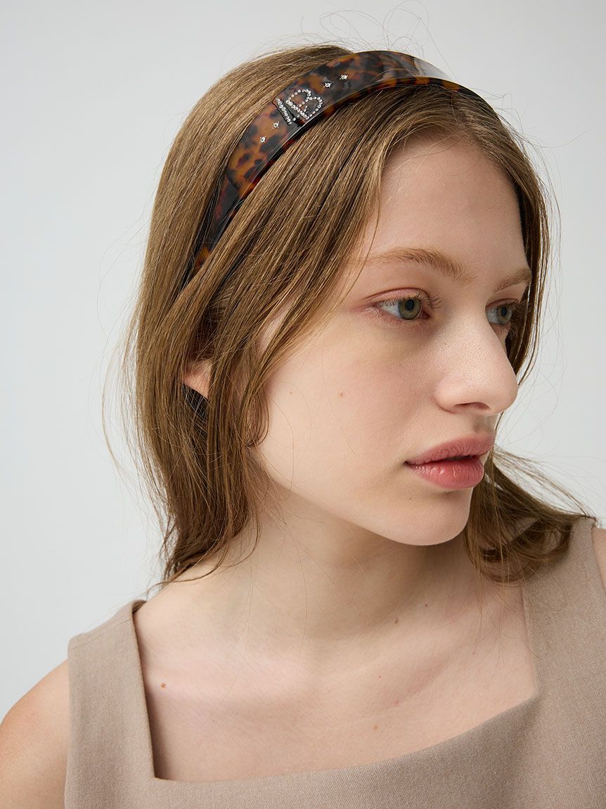 LILY BROWN「LBロゴビジューカチューシャ」|ヘアバンド|