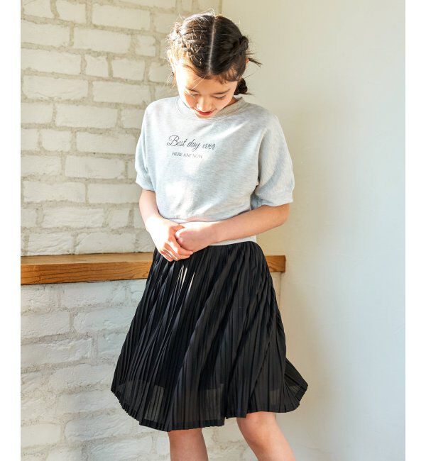 ikka kids「【親子コーデ】ラメ混ドルマンプリーツスカートワンピース（120~160cm）」|スカート|