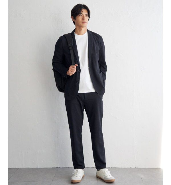 IKKA LOUNGE「【MonoMax &times; 小泉孝太郎】GOKU楽ワークDRYソフト鹿の子パンツ「小泉孝太郎さん着用モデル」」|スラックス|