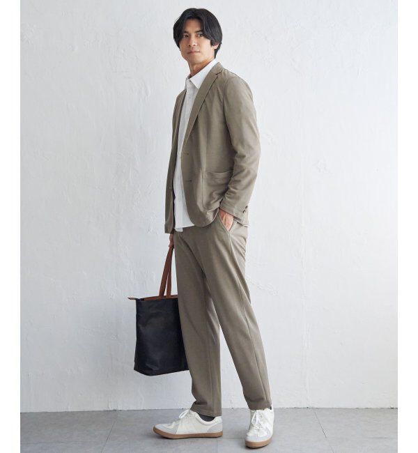 IKKA LOUNGE「【MonoMax &times; 小泉孝太郎】GOKU楽ワークDRYソフト鹿の子パンツ「小泉孝太郎さん着用モデル」」|スラックス|