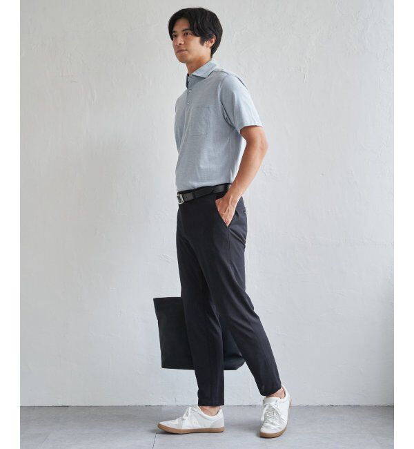 IKKA LOUNGE「【MonoMax &times; 小泉孝太郎】GOKU楽ワークDRYソフト鹿の子パンツ「小泉孝太郎さん着用モデル」」|スラックス|