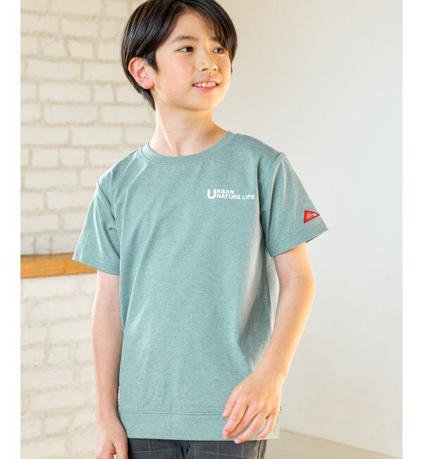 ikka kids「URBAN NATURE LIFE アーバンネイチャーライフ ドライCOOLバックプリントTシャツ（120~160cm）」|Tシャツ・カットソー|ミントグリーン
