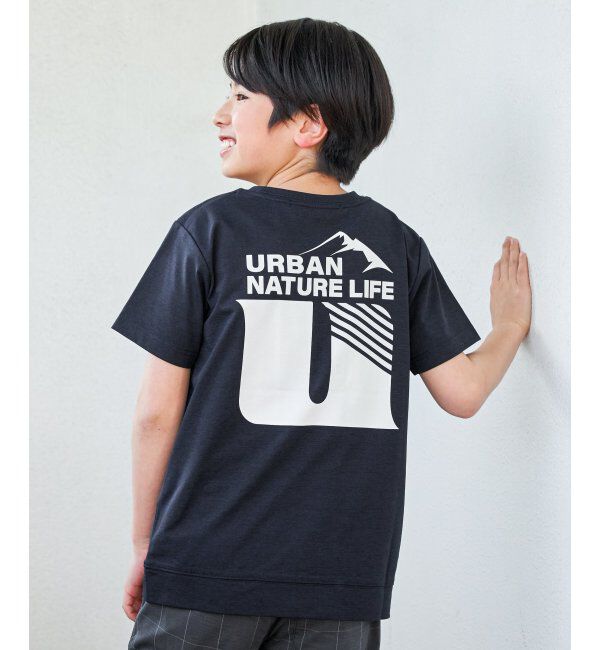 ikka kids「URBAN NATURE LIFE アーバンネイチャーライフ ドライCOOLバックプリントTシャツ（120~160cm）」|Tシャツ・カットソー|