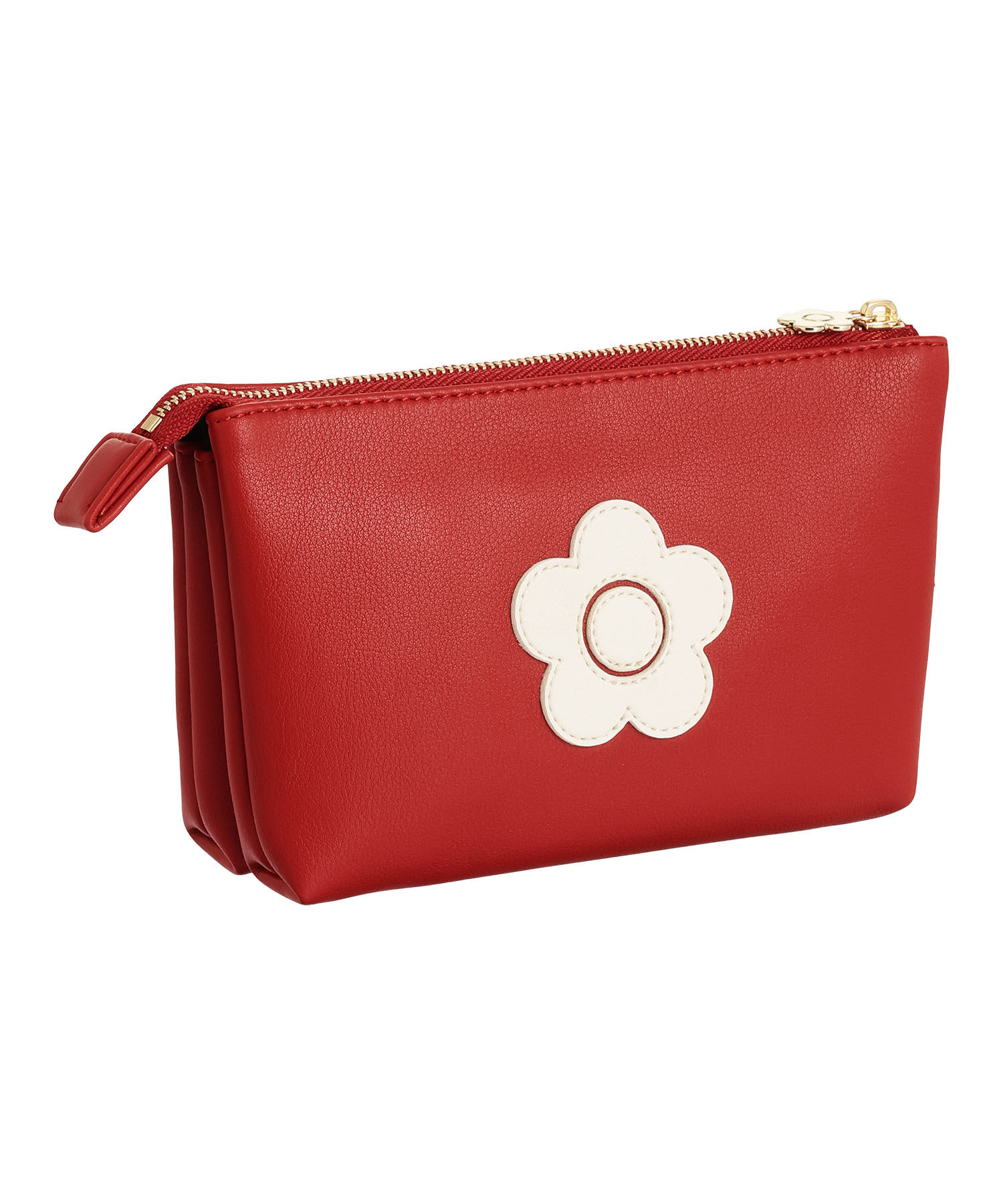MARY QUANT「レトロロゴパッチ 3ポケットポーチ」|ポーチ|