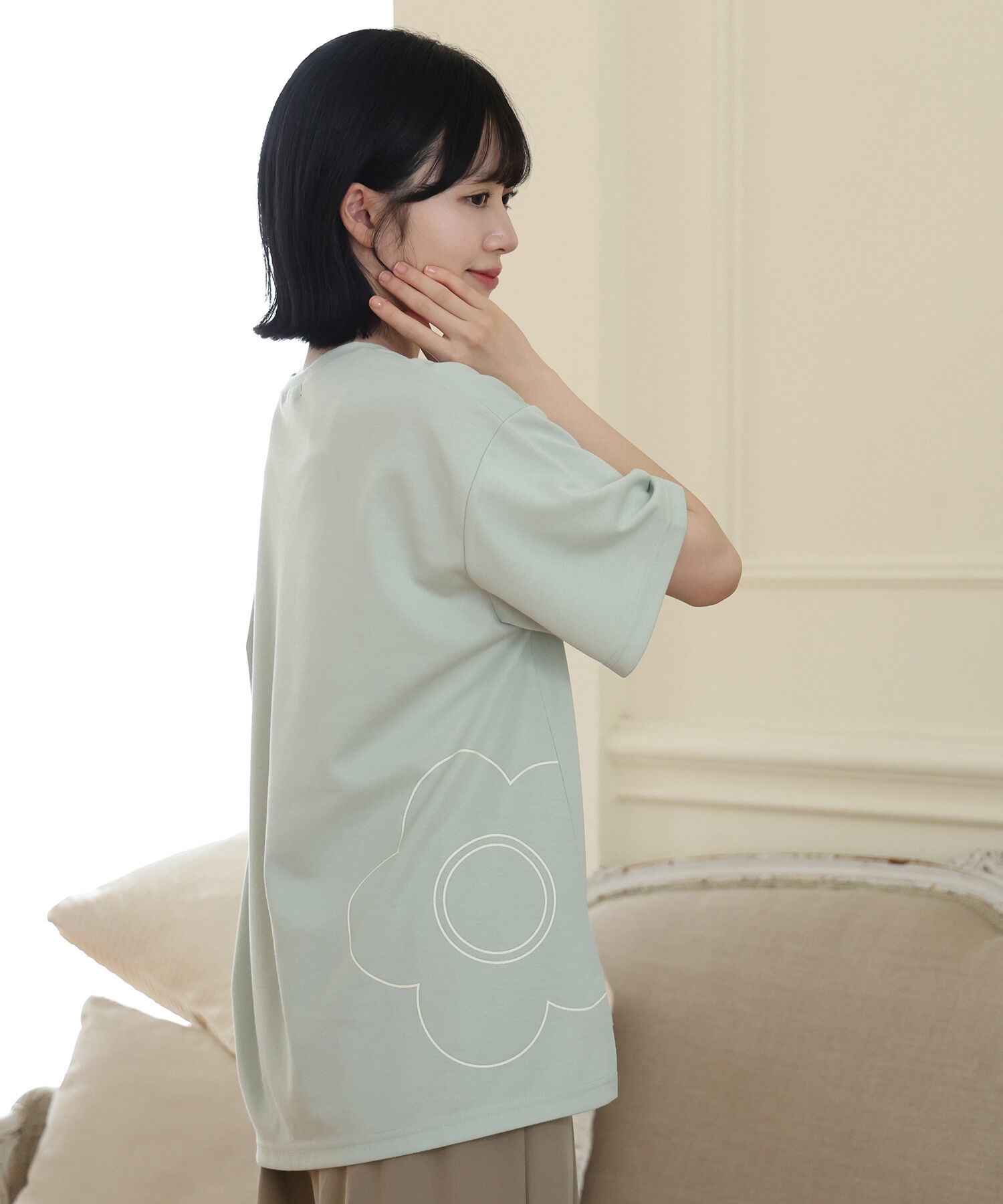 MARY QUANT「バックデイジーポンチ プルオーバー」|Tシャツ・カットソー|ライトグリーン