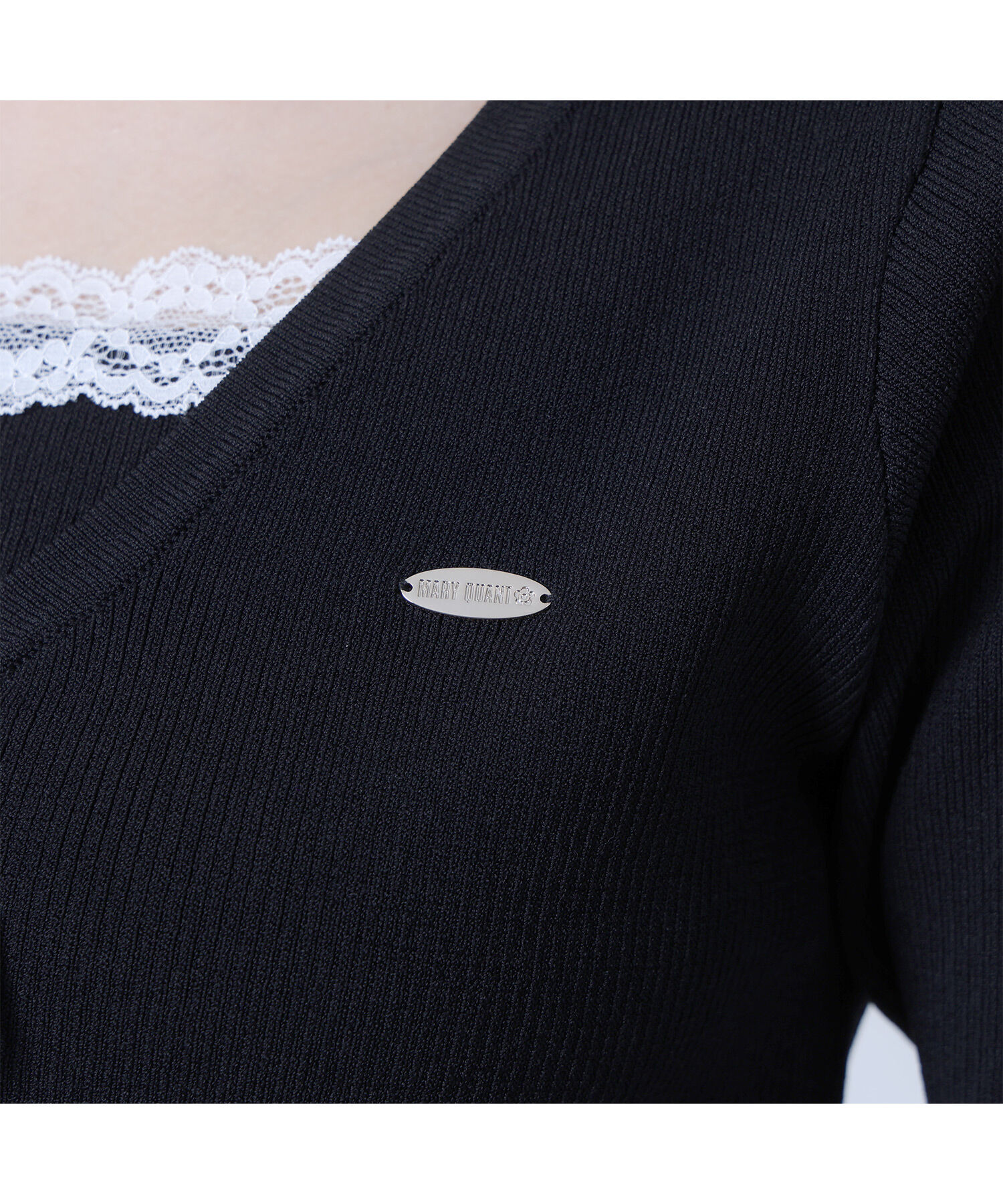 MARY QUANT「フロントリボンニット アンサンブル」|カーディガン|