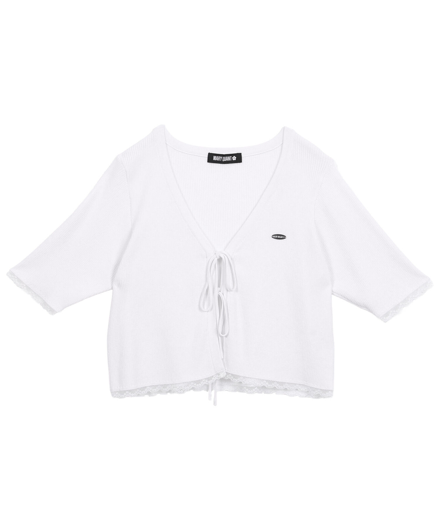 MARY QUANT「フロントリボンニット アンサンブル」|カーディガン|