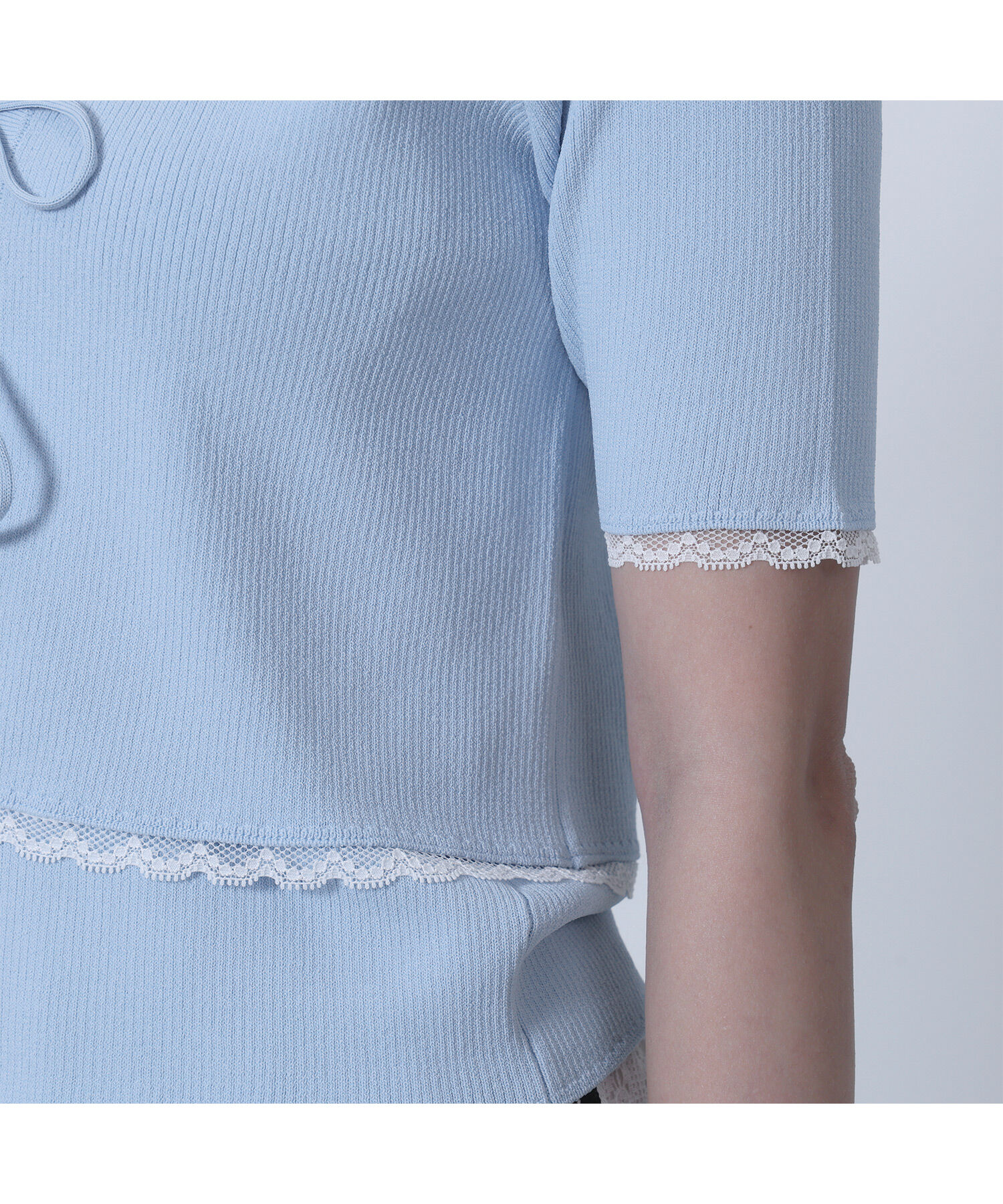 MARY QUANT「フロントリボンニット アンサンブル」|カーディガン|