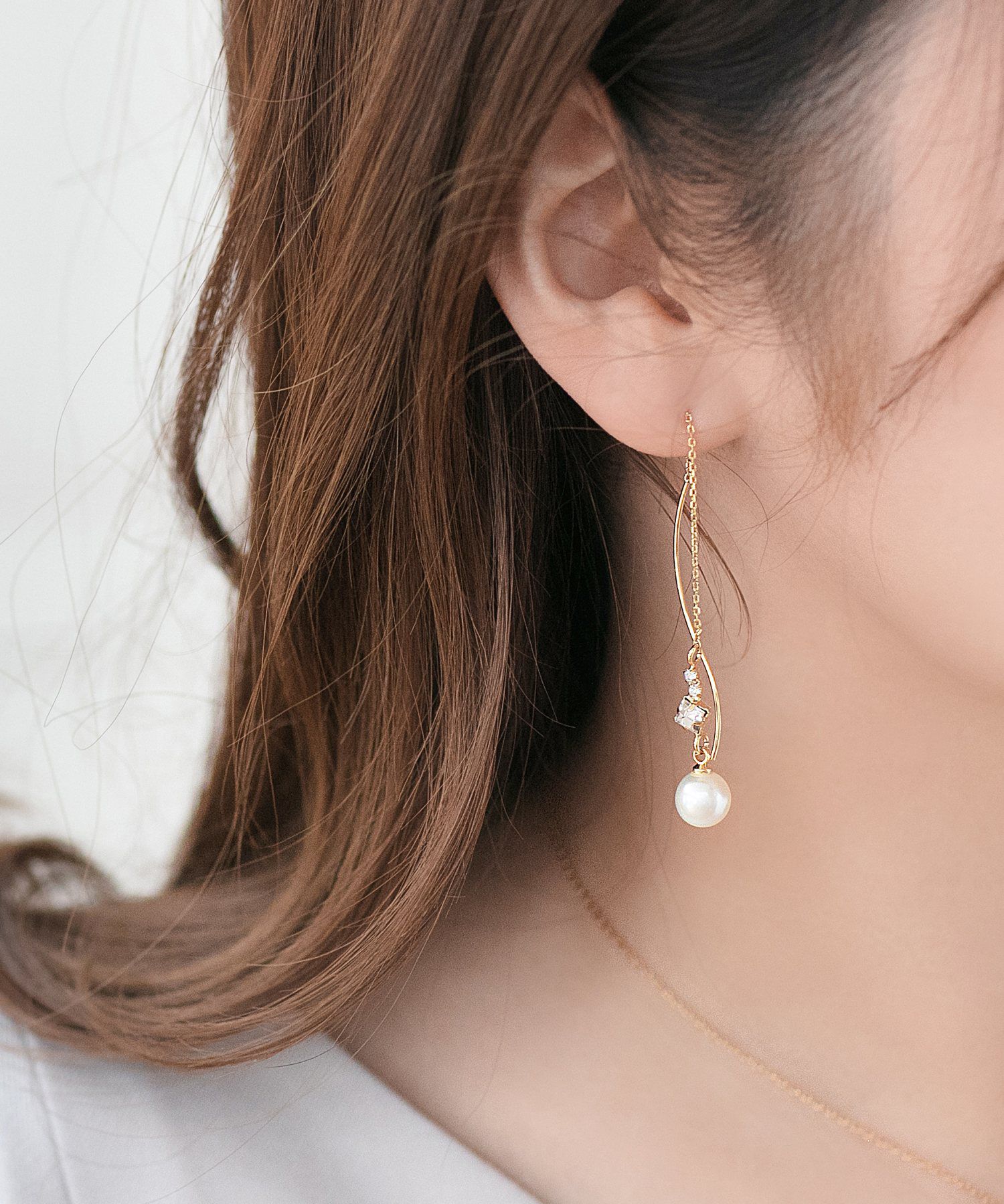 Phoebe「オールウェイズパールビジューアメリカンピアス　」|ピアス|