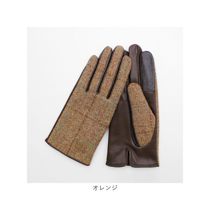 BACKYARD FAMILY「ハリスツイード 手袋 レディース 通販 Harris Tweed グローブ 手ぶくろ」|手袋|