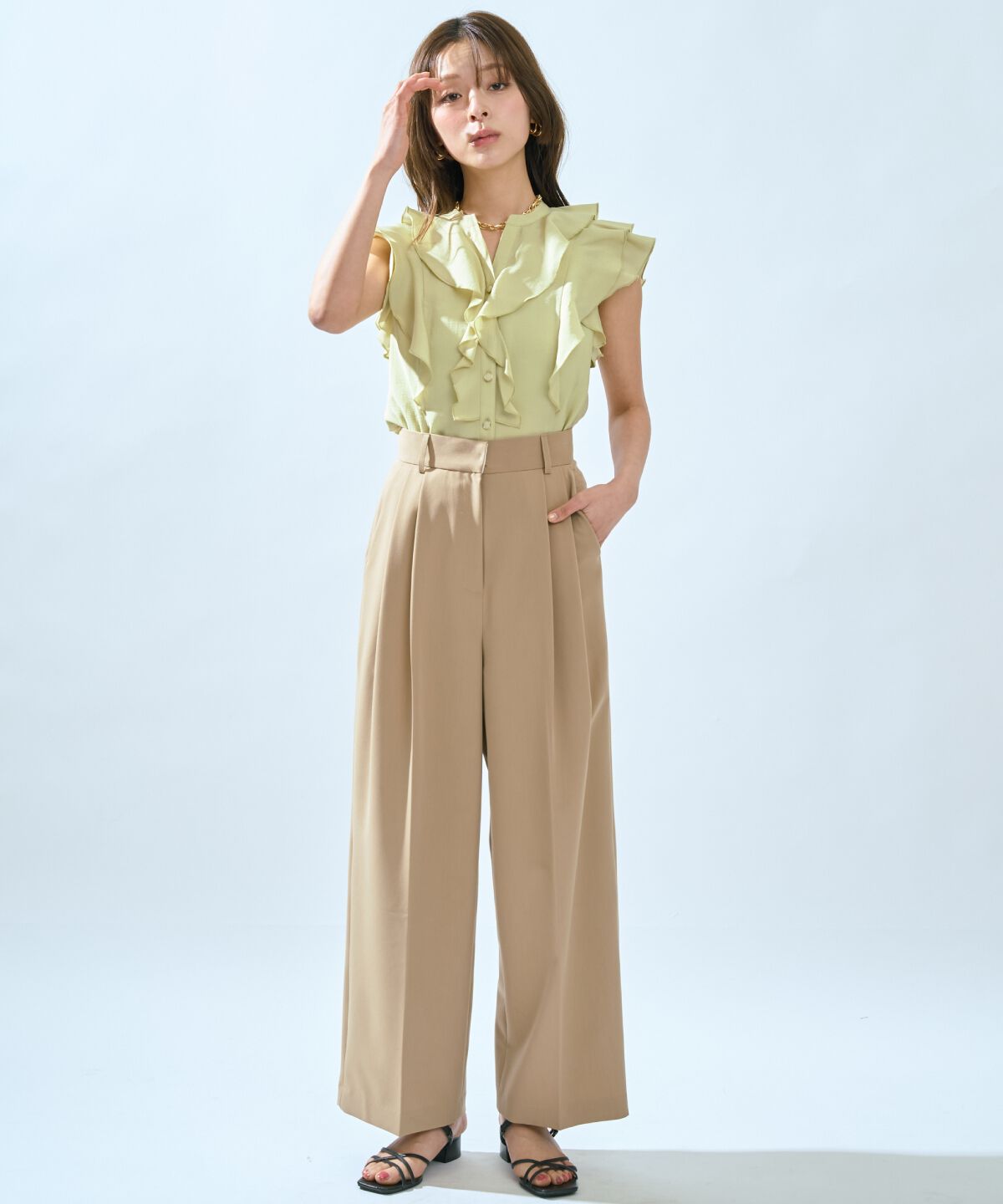 アンドクチュール「2タックワイドパンツ」|その他|