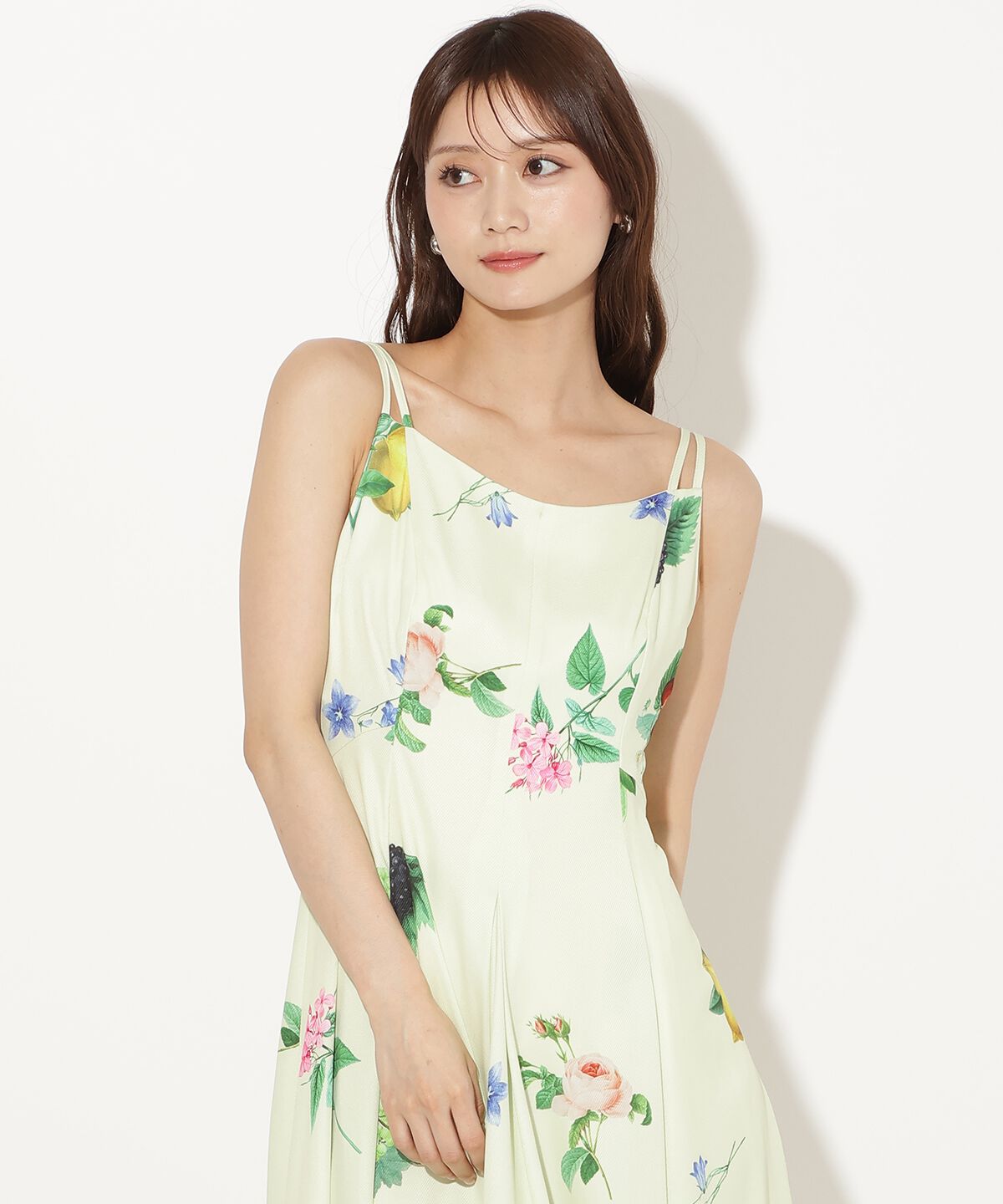 アンドクチュール「フルーツ柄プリントキャミワンピース」|ワンピース|