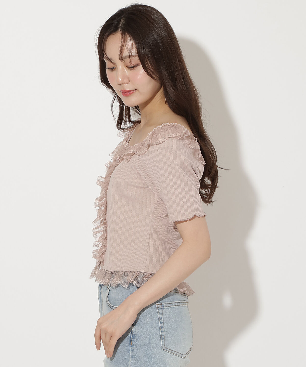 WILLSELECTION「レースフリルカットトップス」|Tシャツ・カットソー|