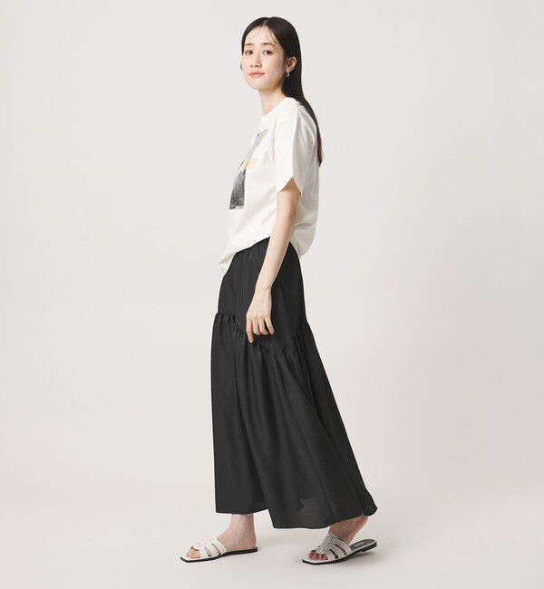 UNITED ARROWS「シルクライク ティアード スカート」|スカート|