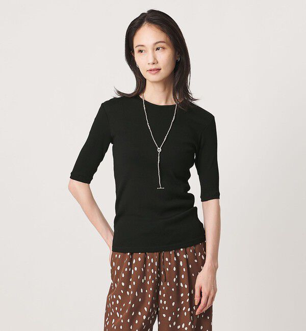 UNITED ARROWS「コットン テレコ 5分袖 カットソー」|Tシャツ・カットソー|