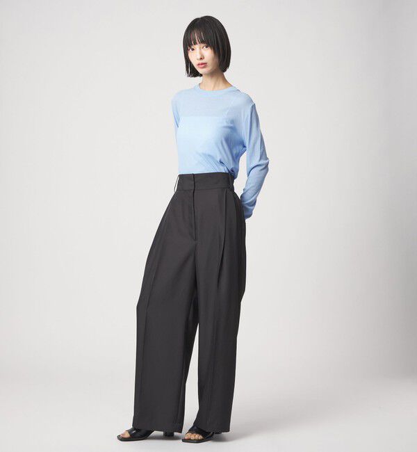 EMMEL REFINES「＜EMMEL REFINES＞EM LT/ツイル 2タック トロミパンツ」|チノ|