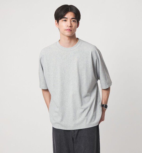 UNITED ARROWS green label relaxing「トリコット ドルマンスリーブ 半袖 Tシャツ カットソー -UVカット・吸水速乾-」|Tシャツ・カットソー|LT.GRAY