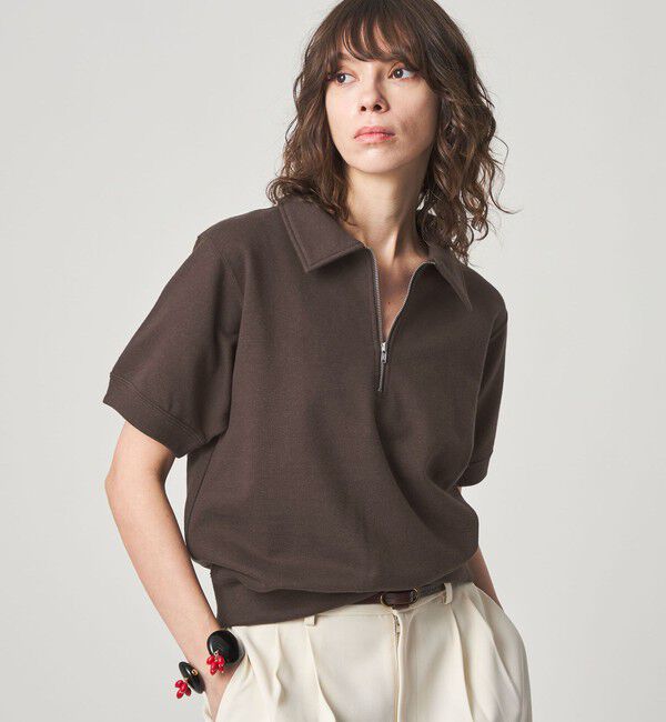 STEVEN ALAN「＜Steven Alan＞コットン スウェット ハーフジップ プルオーバー」|Tシャツ・カットソー|