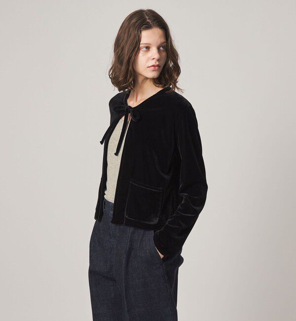 STEVEN ALAN「＜Steven Alan＞ベロア ボレロ カーディガン」|カーディガン|