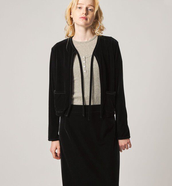 STEVEN ALAN「＜Steven Alan＞ベロア ボレロ カーディガン」|カーディガン|