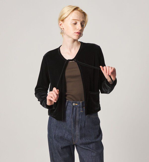 STEVEN ALAN「＜Steven Alan＞ベロア ボレロ カーディガン」|カーディガン|