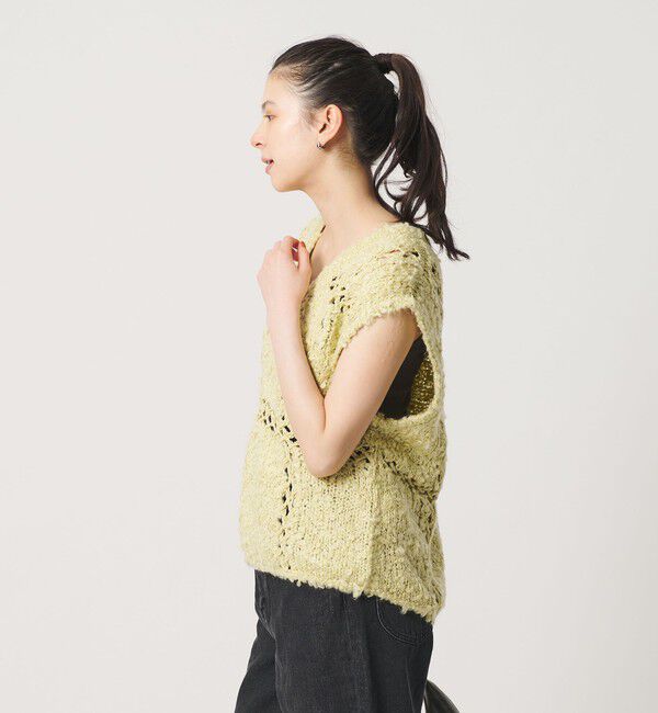 BEAUTY&YOUTH UNITED ARROWS「パッチワーク Vネック ニットベスト」|ベスト・ジレ|