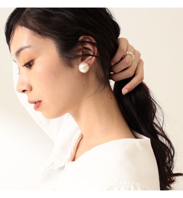 Demi-Luxe BEAMS 「18mm パール イヤリング」|その他|WHITE