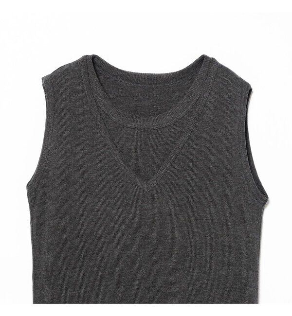 Demi-Luxe BEAMS 「AK+1 / レイヤード リブ タンクトップ」|Tシャツ・カットソー|