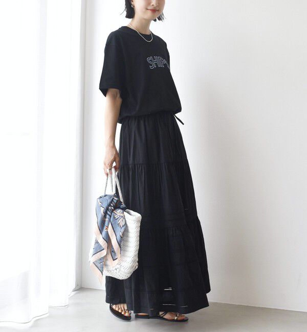 SHIPS for women「【累計販売数9万枚突破!!】【WEB限定】 SHIPS ラウンド プリント ロゴ TEE」|Tシャツ・カットソー|