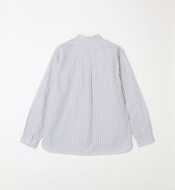 SHIPS any「SHIPS any:〈洗濯機可能〉ストライプ / ソリッド リラックス バンドカラー シャツ 26AW◆」|シャツ・ブラウス|