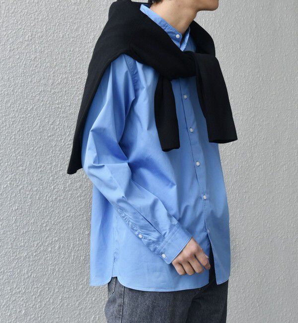 SHIPS any「SHIPS any:〈洗濯機可能〉ストライプ / ソリッド リラックス バンドカラー シャツ 26AW◆」|シャツ・ブラウス|