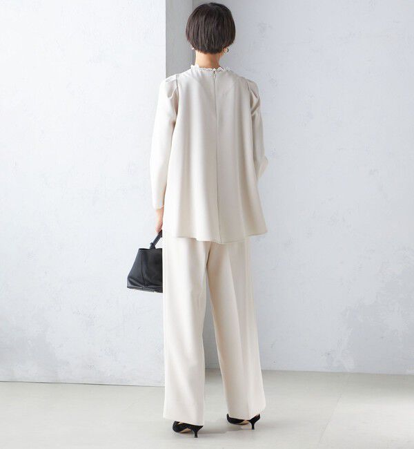 SHIPS for women「troisiemeCHACO:ワイド パンツ（セレモニー対応可）」|スラックス|