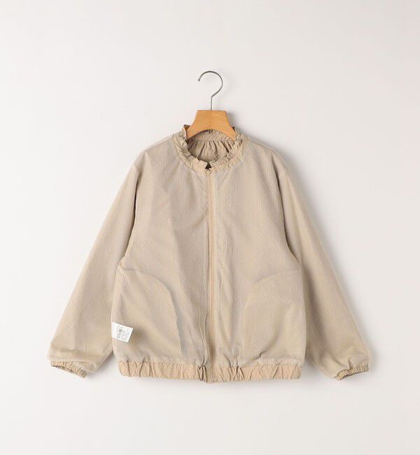SHIPS KIDS「SHIPS KIDS:140～150cm /〈UVカット/洗濯機可能〉フリル パーカ」|ブルゾン・スタジャン|