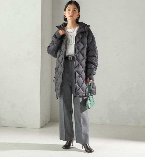SHIPS for women「【SHIPS別注】Wai+ &times; TAION:〈手洗い可能〉ミディ ダウン コート」|ダウン|