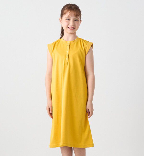 SHIPS any「SHIPS any: ヘンリーネック ノースリーブ Tシャツ ワンピース<KIDS>」|ワンピース|