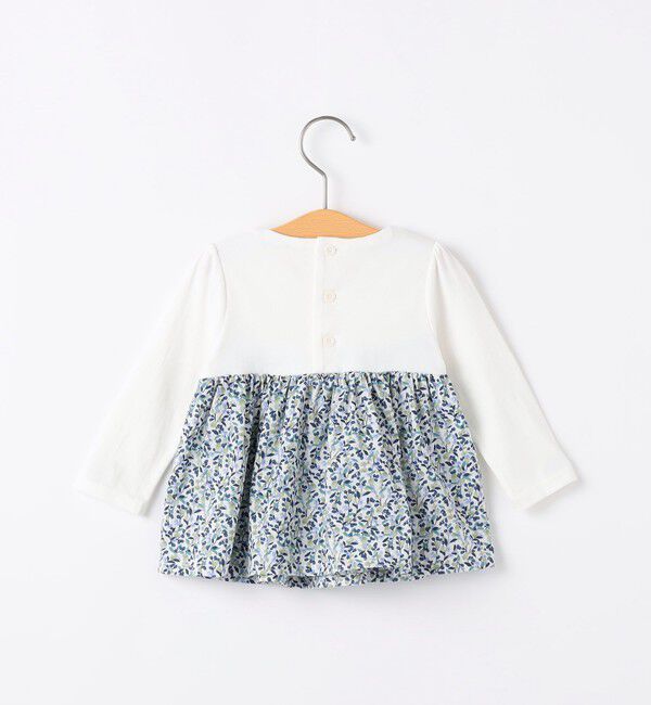 SHIPS KIDS「SHIPS KIDS:70～80cm / フラワー フリル セット ロンパース」|ロンパース|