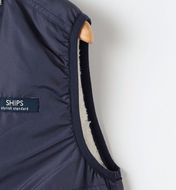 SHIPS KIDS「SHIPS KIDS:140～160cm /ボア リバーシブル ベスト」|ダウンベスト・ベスト|