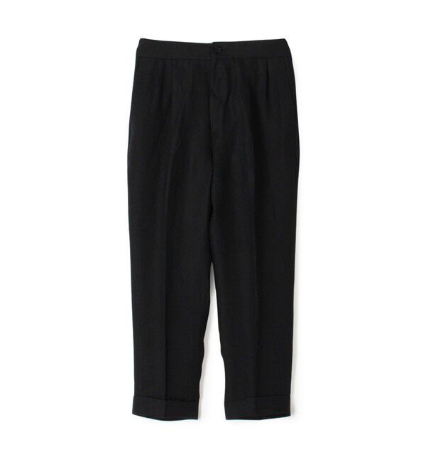 TOMORROWLAND MENS「リネン バックベルト ペグトップスラックス SOLBIATI」|スラックス|19 ブラック