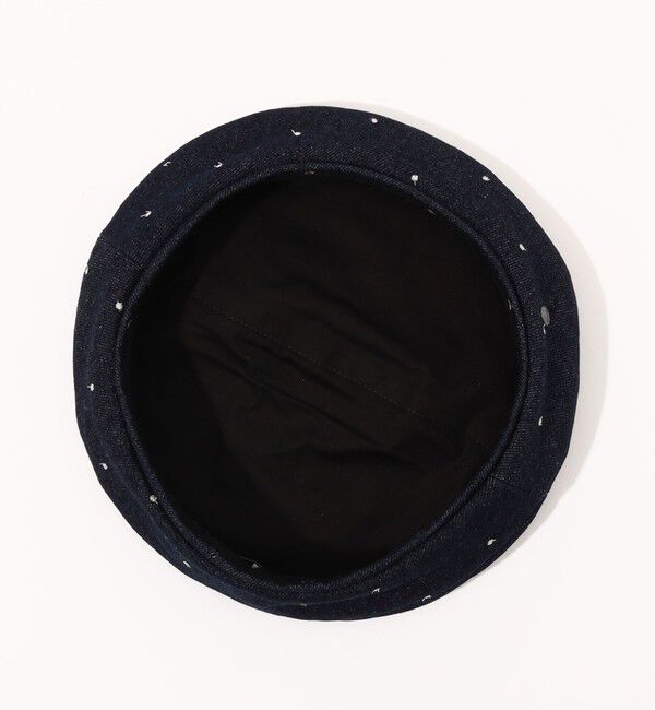 TOMORROWLAND GOODS「MAISON MICHEL New Billy Denim ドットエンブロイダリーベレー」|ハンチング・ベレー帽|