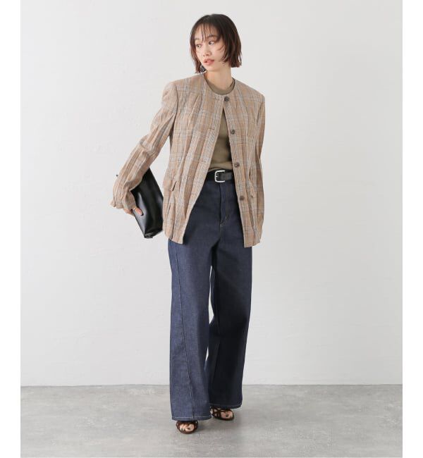 journal standard L'essage「RECTO/レクト CLINKLE VINTAGE CHECK JACKET (CAMEL) ジャケット RW26SWJK006CM」|その他|
