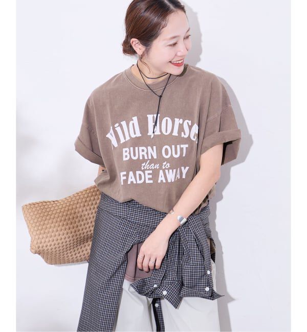 JOURNAL STANDARD「《追加4》ラウンドヘムピグメントT」|Tシャツ・カットソー|