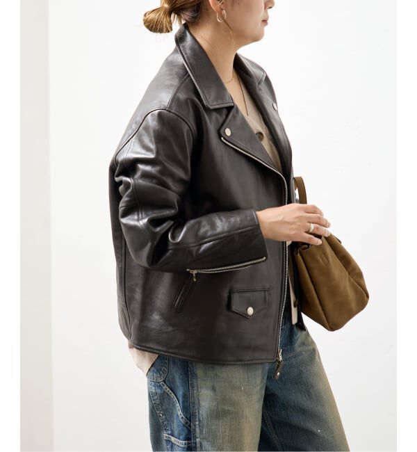 JOURNAL STANDARD「《予約》別注【Schott/ショット】for JS ラムレザー ダブルライダース ジャケット」|ライダースジャケット|