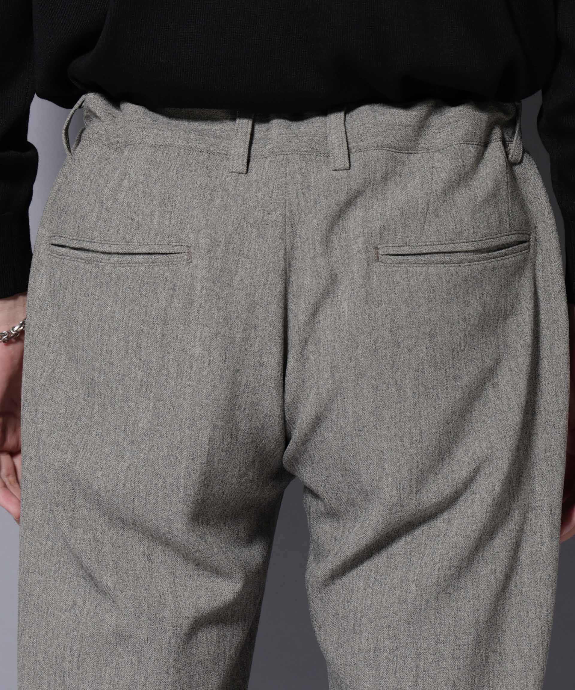 NANO universe「｢N TROUSERS BASIC｣ 洗えるMIXツイードストレッチパンツ(セットアップ可)」|スーツ|