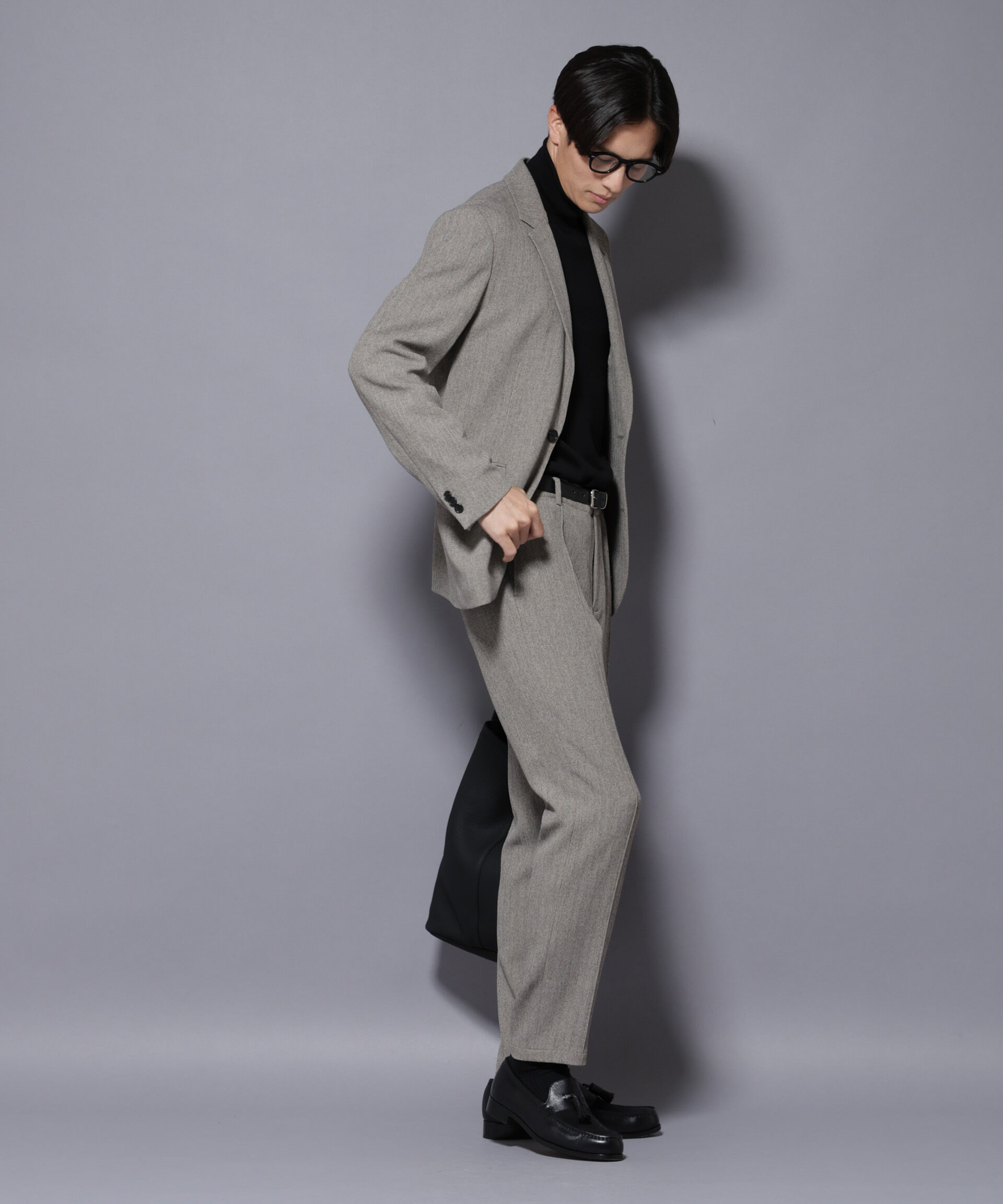 NANO universe「｢N TROUSERS BASIC｣ 洗えるMIXツイードストレッチパンツ(セットアップ可)」|スーツ|