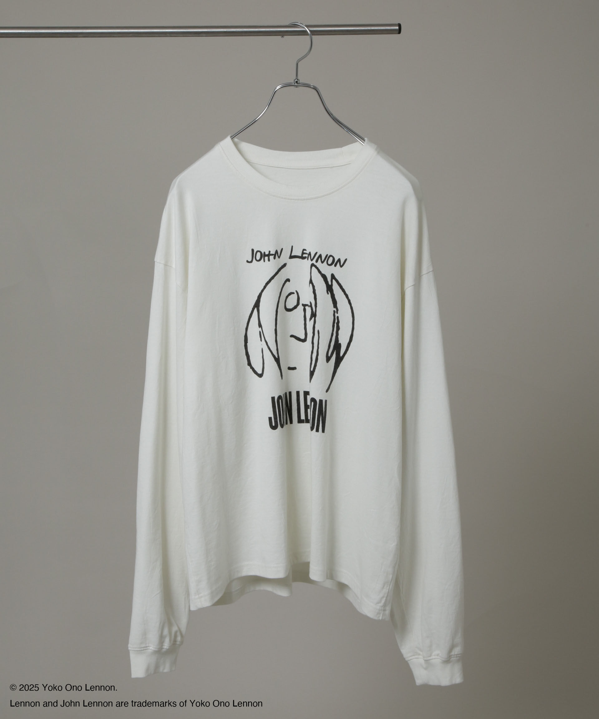 nano･universe「「HOTEL PALACE」John Lennon ピグメントL/S TEE」|Tシャツ・カットソー|